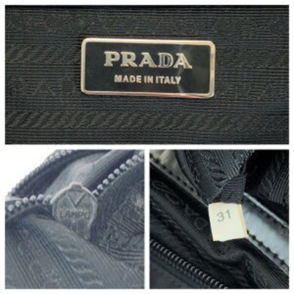 Prada nylon logo shoulder black Tessuto bag Boston - Picture 4 of 10